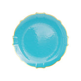 7.5 In. Peacock/Gold Petal Plates | 20 Count